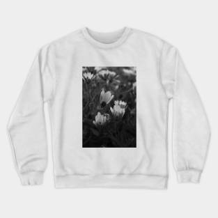 Black and White Flowers Crewneck Sweatshirt